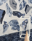 Blue White Irregular Marble Mosaic Panels | ML-OT050 丨Mosaic Large Aggregate Terrazzo