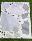 Handcrafted Irregular White Gray Marble Aggregate Panels | ML-OT079 丨Mosaic Large Aggregate Terrazzo