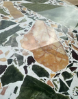Handcrafted Green Yellow Irregular Marble Aggregate Panels | ML-OT081 丨Mosaic Large Aggregate Terrazzo