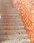 Handcrafted Red Brick Aggregate Flooring | ML-OT078 丨Mosaic Large Aggregate Terrazzo