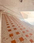 Handcrafted Red Brick Aggregate Flooring | ML-OT078 丨Mosaic Large Aggregate Terrazzo