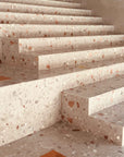 Handcrafted Red Brick Aggregate Flooring | ML-OT078 丨Mosaic Large Aggregate Terrazzo