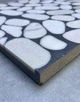 Elliptical White Marble Mosaic Panels | ML-OT055 丨Mosaic Large Aggregate Terrazzo
