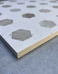 Hexagonal Woodgrain Marble Mosaic Panels | ML-OT056 丨Mosaic Large Aggregate Terrazzo