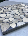 Black White Gray Marble Mosaic Panels | ML-OT071 丨Mosaic Large Aggregate Terrazzo