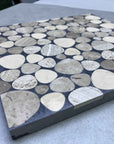 Black White Gray Marble Mosaic Panels | ML-OT071 丨Mosaic Large Aggregate Terrazzo