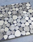 Black White Gray Marble Mosaic Panels | ML-OT071 丨Mosaic Large Aggregate Terrazzo