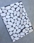 Elliptical White Marble Mosaic Panels | ML-OT055 丨Mosaic Large Aggregate Terrazzo