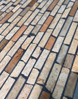 Warm Toned Bamboo-Like Marble Mosaic Panels | ML-066 丨Mosaic Large Aggregate Terrazzo