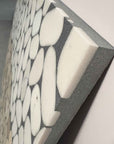 Elliptical White Yellow Marble Mosaic Panels | ML-OT060 丨Mosaic Large Aggregate Terrazzo
