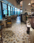 Warm White & Yellow Marble Mosaic Floors | ML-OT023 丨Mosaic Large Aggregate Terrazzo