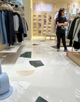 White Green Yellow Marble Mosaic Panels | ML-OT053 丨Mosaic Large Aggregate Terrazzo