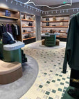 White Woodgrain & Green Marble Mosaic Panels | ML-OT054 丨Mosaic Large Aggregate Terrazzo