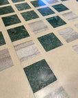 White Woodgrain & Green Marble Mosaic Panels | ML-OT054 丨Mosaic Large Aggregate Terrazzo