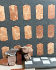 Red brick mosaic terrazzo, used on indoor floors and window sills