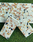 Colored granular terrazzo