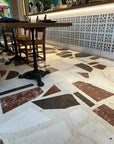 Deep Coffee & Burgundy Marble Terrazzo Panels | ML-OT029 丨Mosaic Large Aggregate Terrazzo