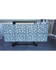 Handmade White Marble Blue Gray Terrazzo