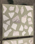 Hand-Arranged White Irregular Marble Mosaic | ML-OT025 丨Mosaic Large Aggregate Terrazzo