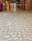 Hand-Arranged White Irregular Marble Mosaic | ML-OT025 丨Mosaic Large Aggregate Terrazzo