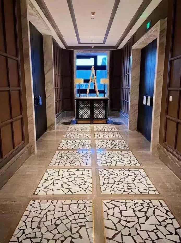 White Marble Aggregate Mosaic Panels | ML-OT039 丨Mosaic Large Aggregate Terrazzo