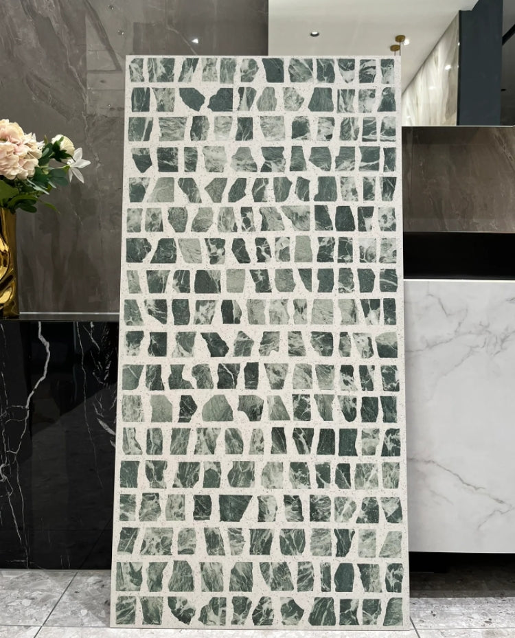 Light green marble terrazzo used for interior walls and floors