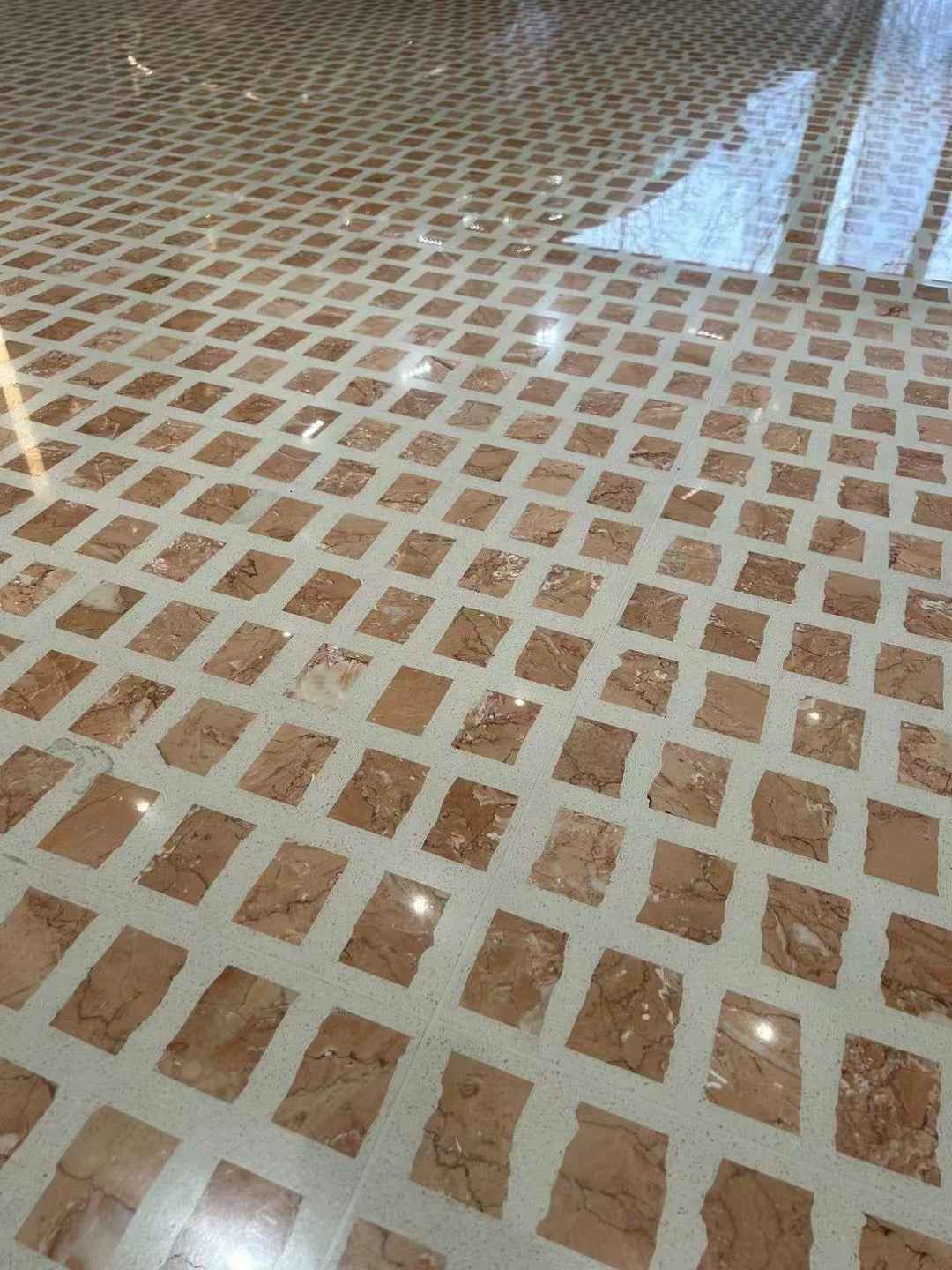 Handcrafted Red Marble Aggregate Flooring | ML-OT012 丨Mosaic Large Aggregate Terrazzo