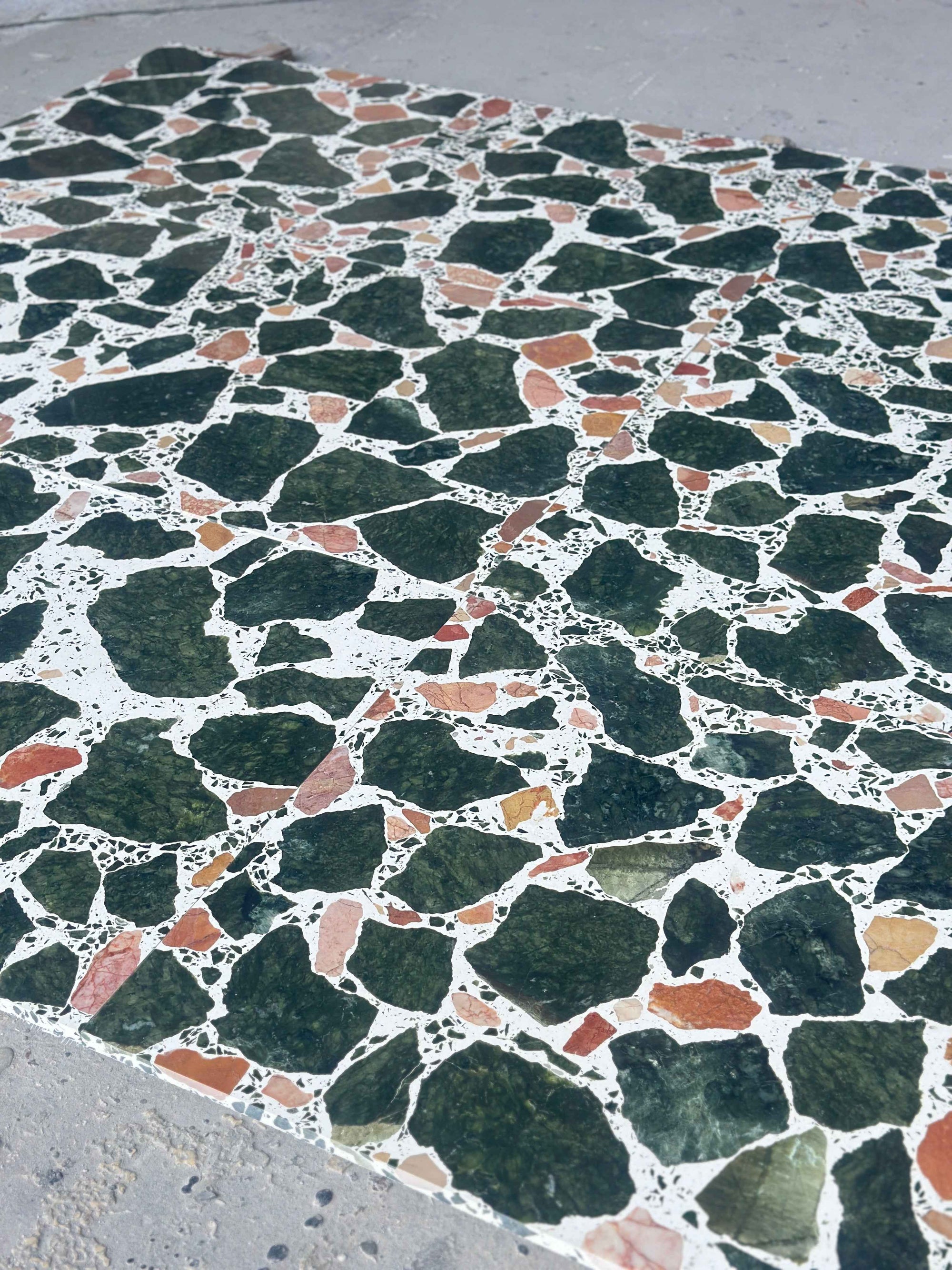 Handcrafted Green Yellow Irregular Marble Aggregate Panels | ML-OT081 丨Mosaic Large Aggregate Terrazzo