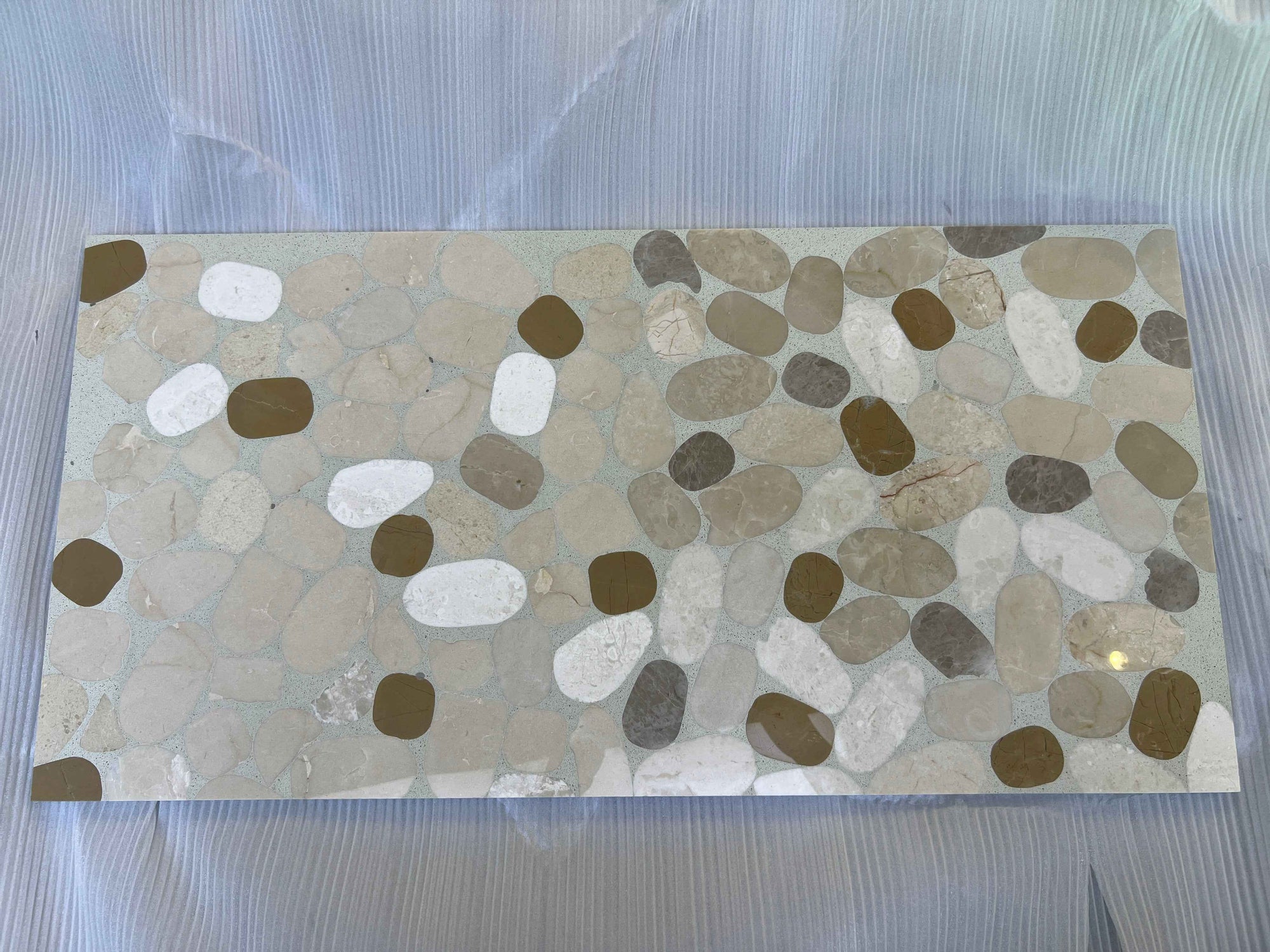 Dual-Layer Black White Marble Panels | ML-OT072 丨Mosaic Large Aggregate Terrazzo