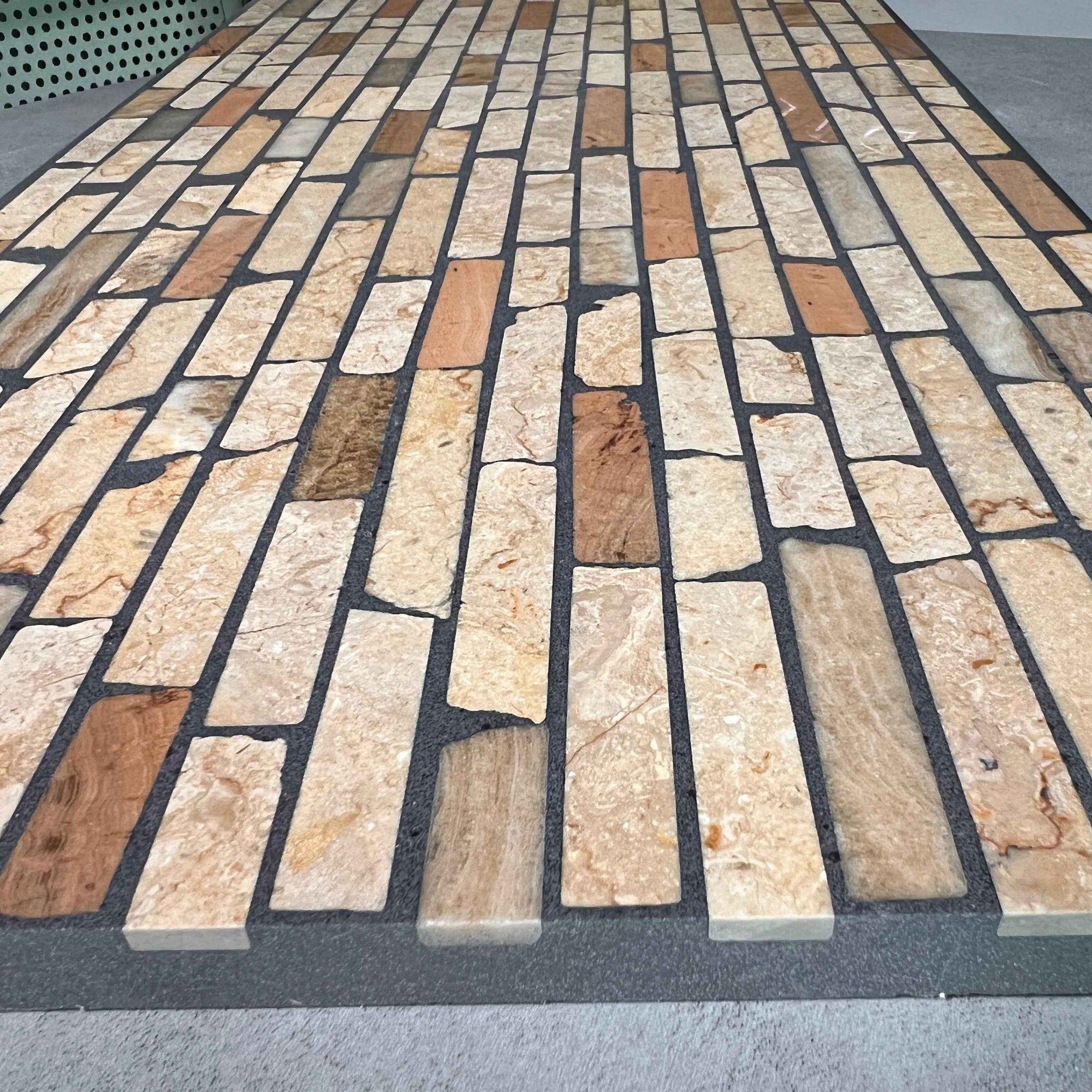Warm Toned Bamboo-Like Marble Mosaic Panels | ML-066 丨Mosaic Large Aggregate Terrazzo