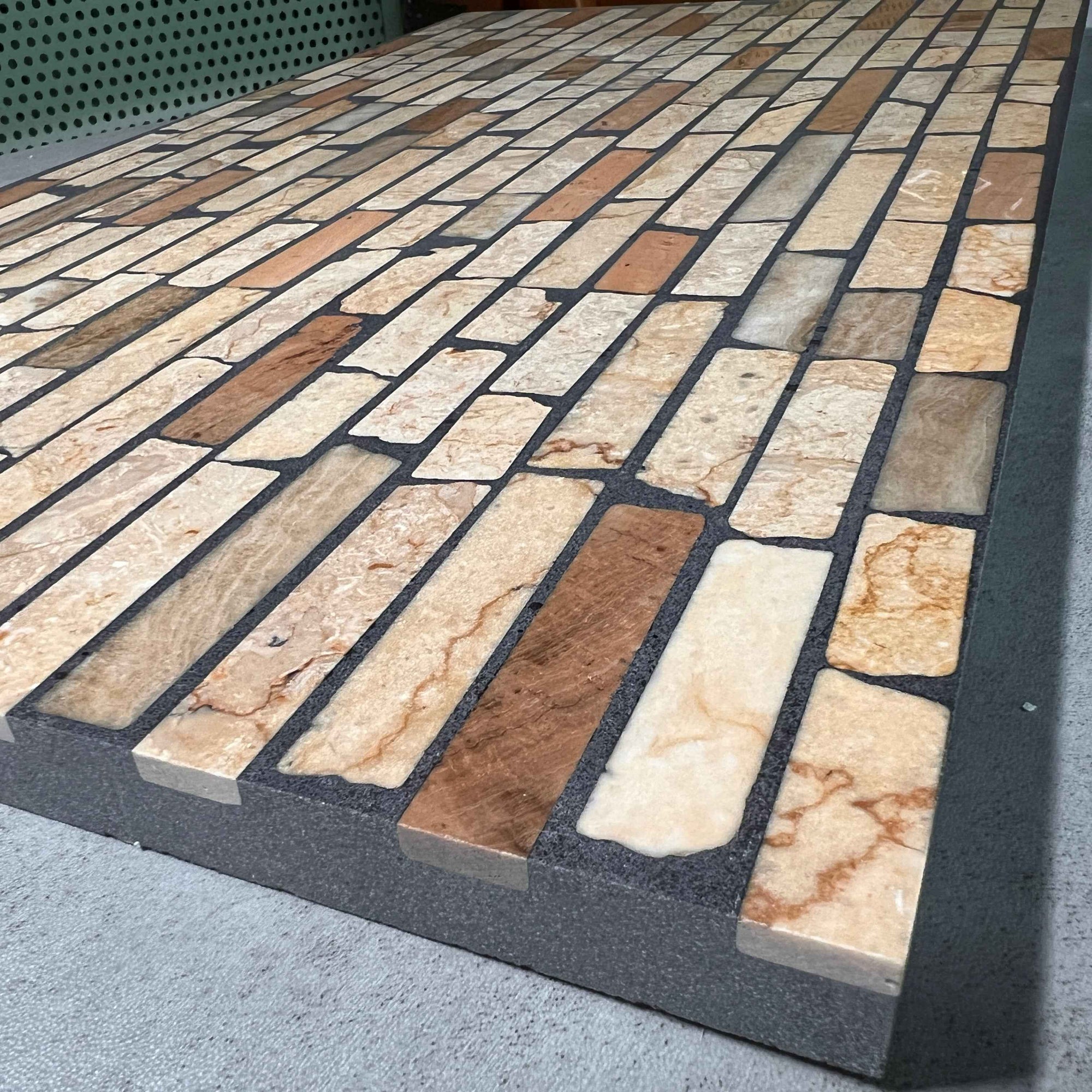 Warm Toned Bamboo-Like Marble Mosaic Panels | ML-066 丨Mosaic Large Aggregate Terrazzo