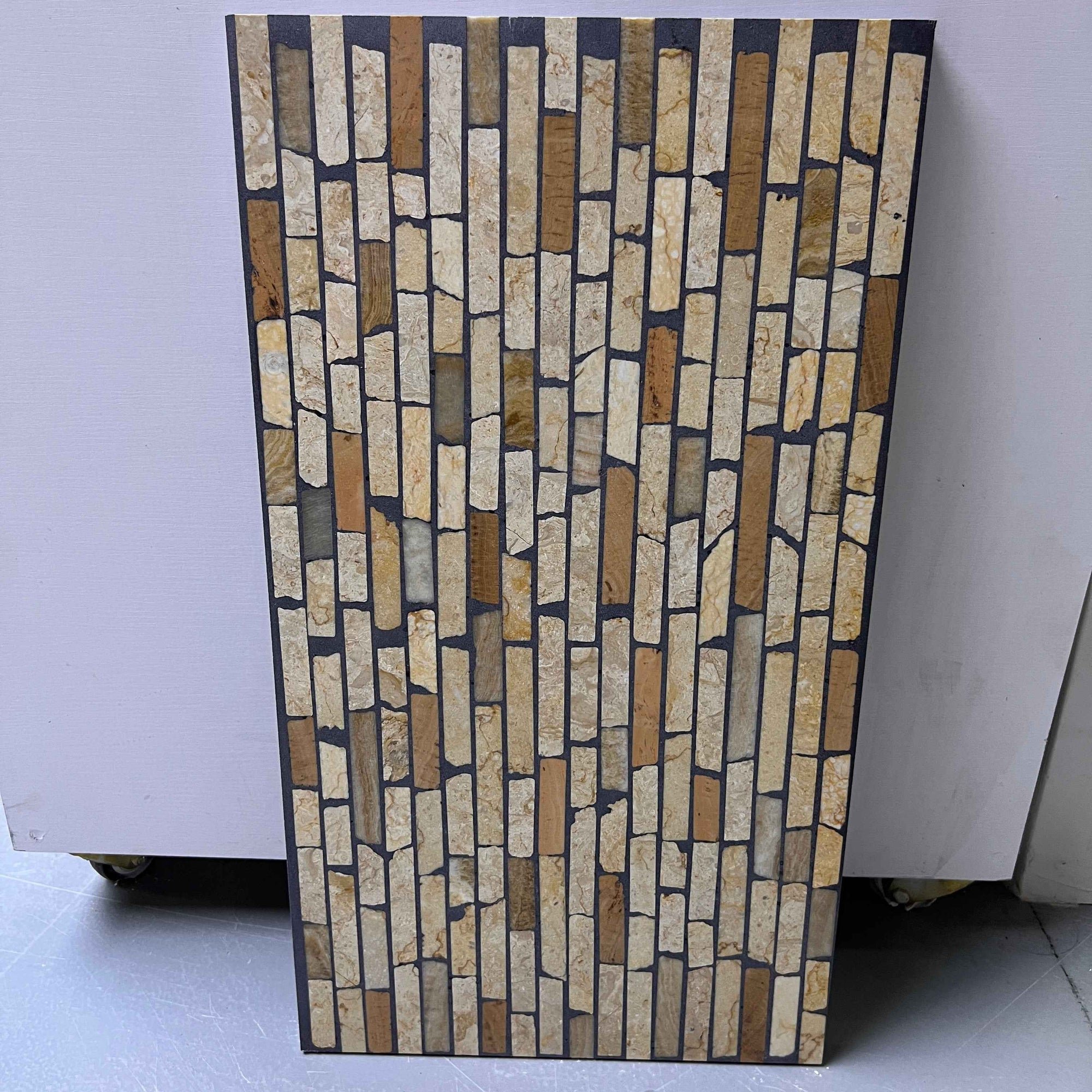 Warm Toned Bamboo-Like Marble Mosaic Panels | ML-066 丨Mosaic Large Aggregate Terrazzo