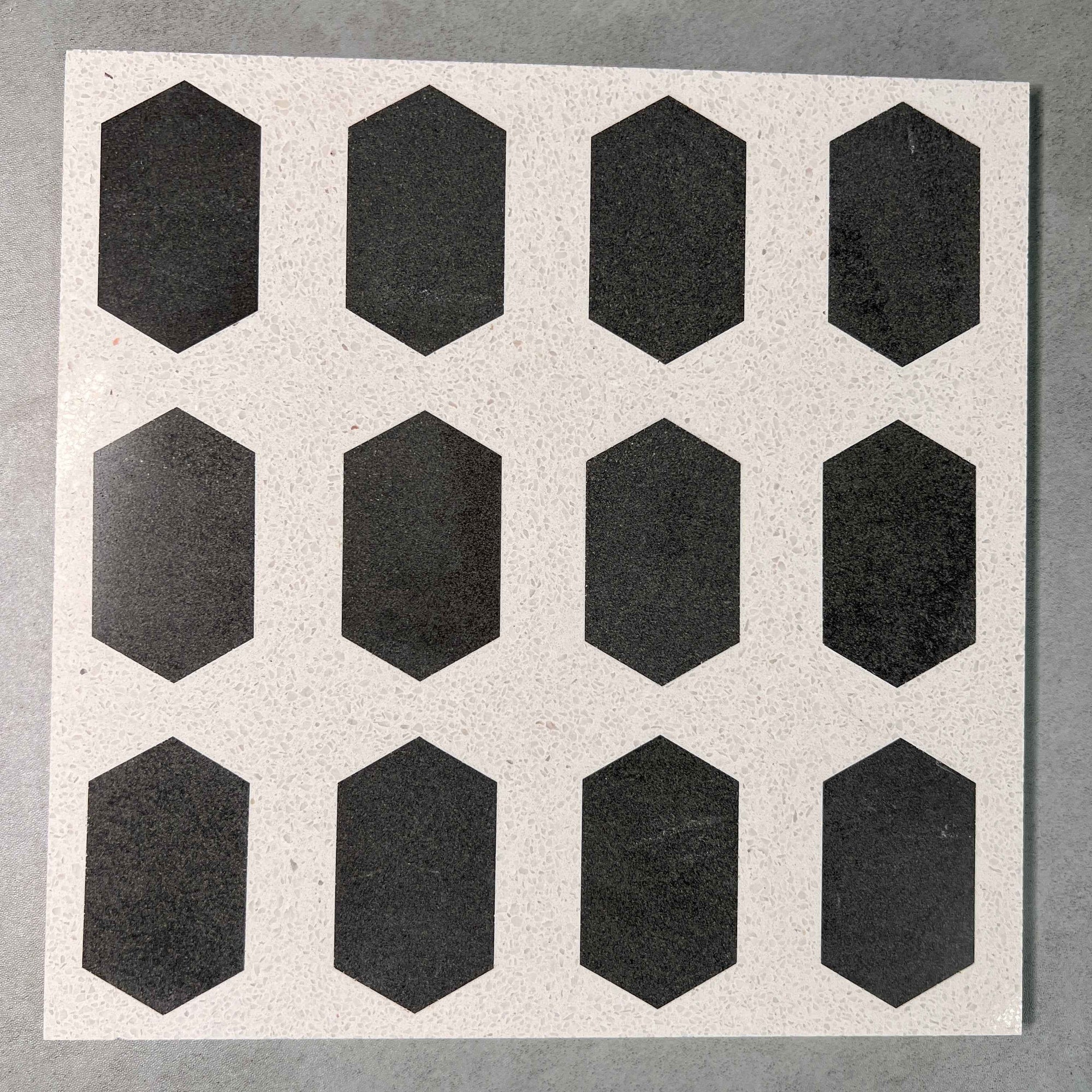 Hexagonal Green Marble Mosaic Panels | ML-OT063 丨Mosaic Large Aggregate Terrazzo