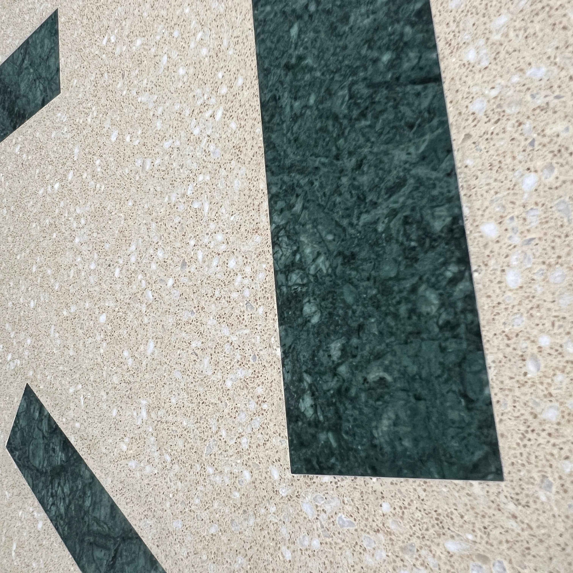 Green Marble Strip Mosaic Panels | ML-OT059 丨Mosaic Large Aggregate Terrazzo