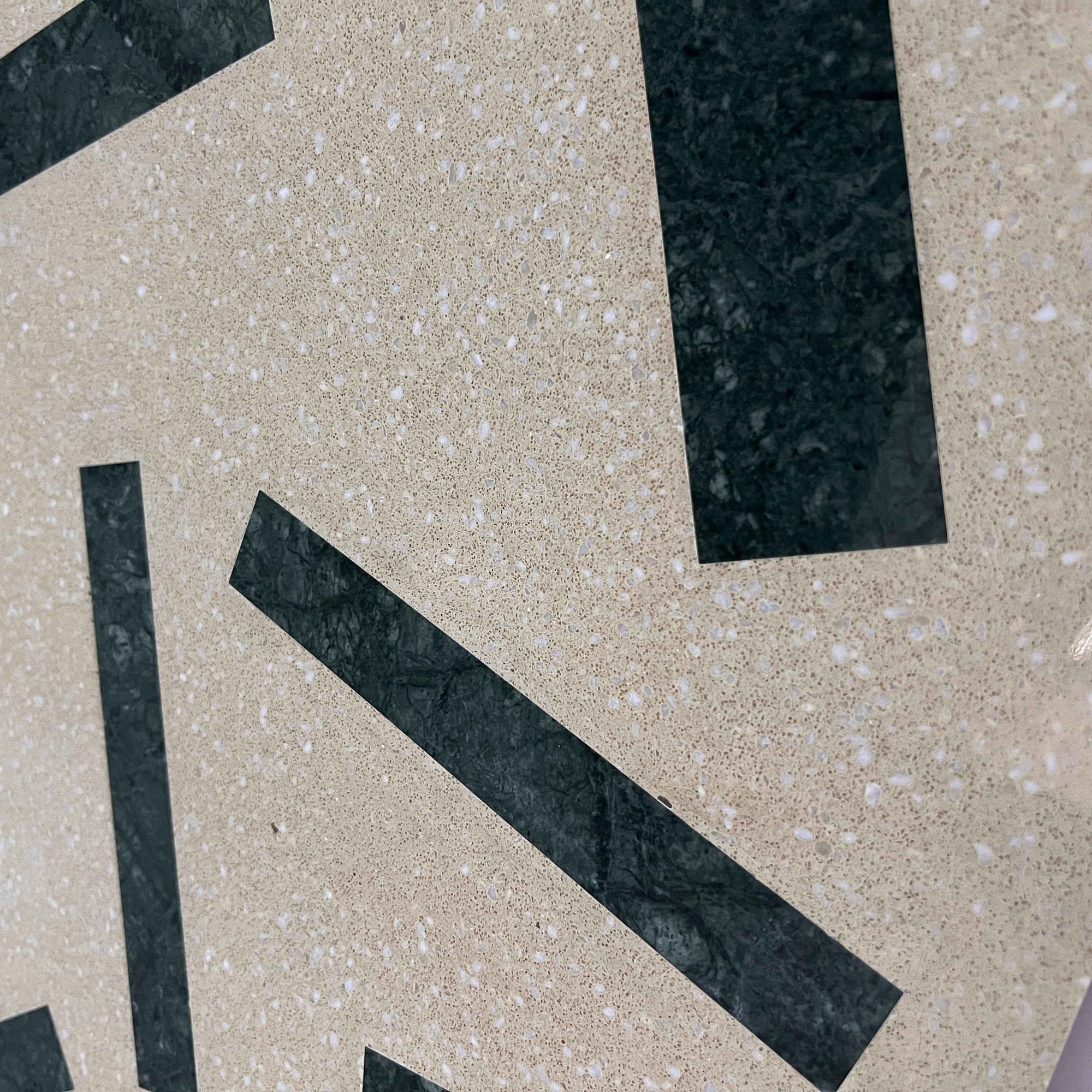 Green Marble Strip Mosaic Panels | ML-OT059 丨Mosaic Large Aggregate Terrazzo