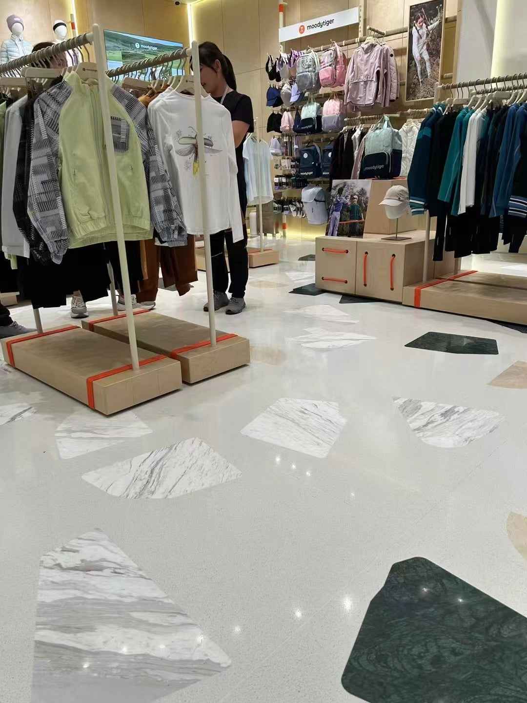White Green Yellow Marble Mosaic Panels | ML-OT053 丨Mosaic Large Aggregate Terrazzo