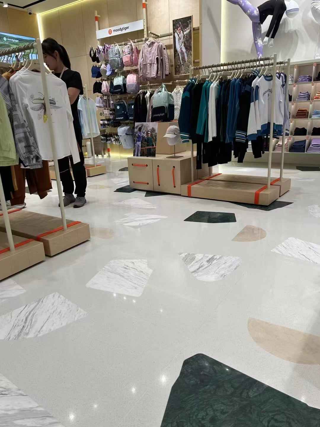White Green Yellow Marble Mosaic Panels | ML-OT053 丨Mosaic Large Aggregate Terrazzo