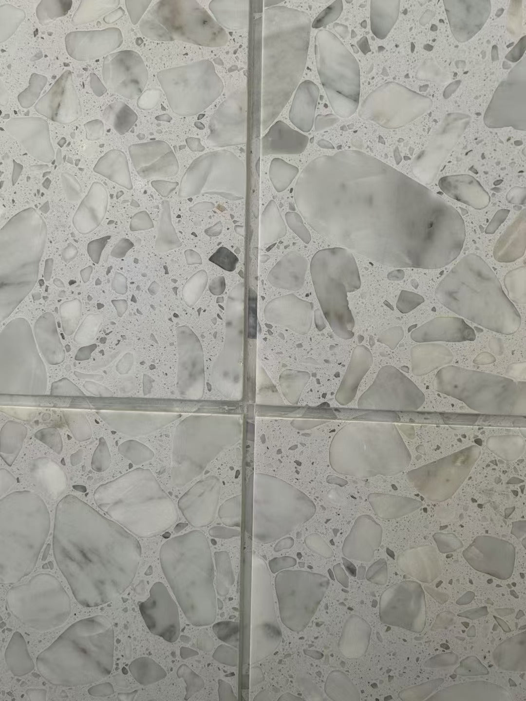White Marble Irregular Aggregate Mosaic Panels | ML-OT053 丨Mosaic Large Aggregate Terrazzo