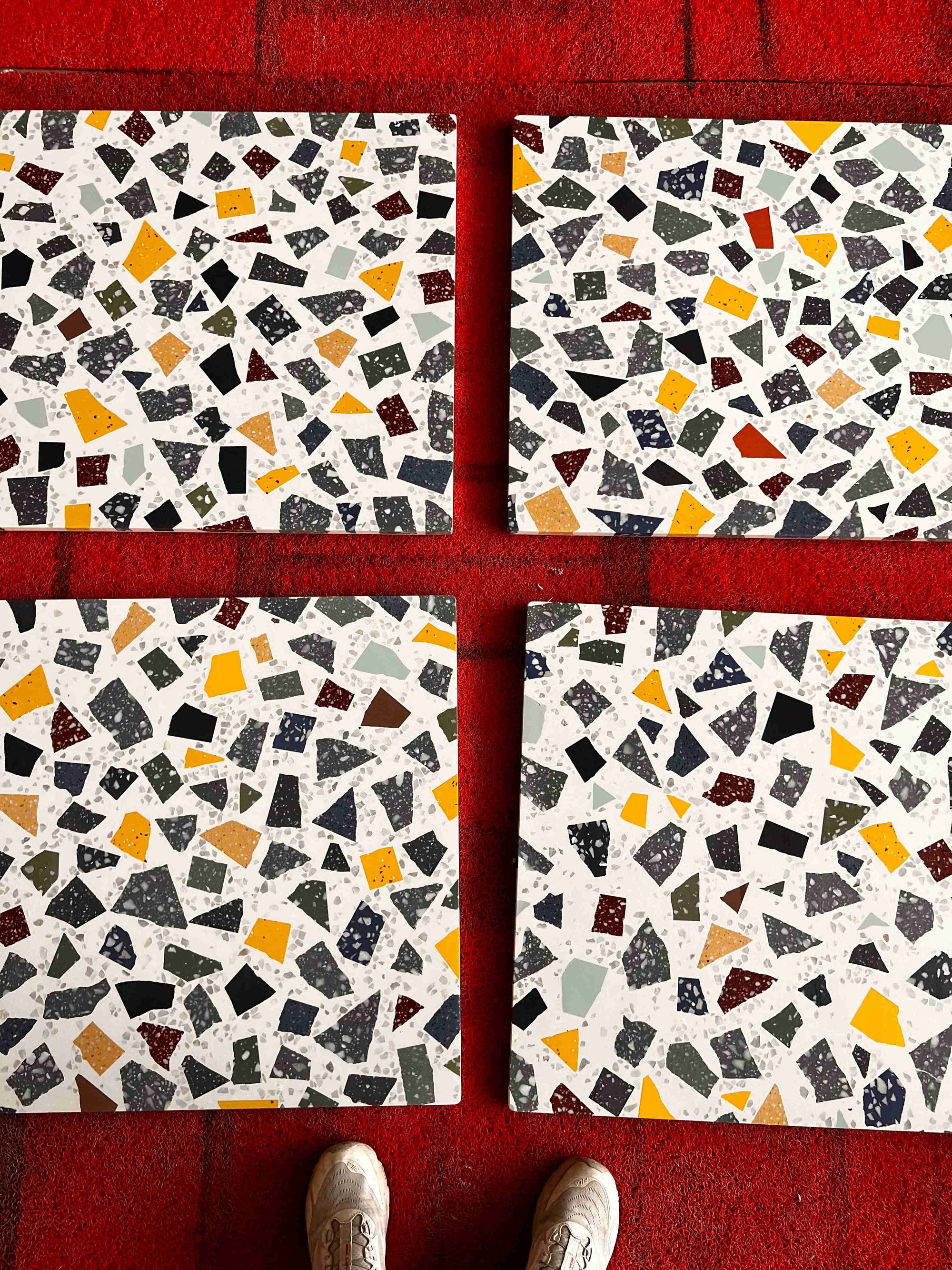 Colorful large-grain terrazzo