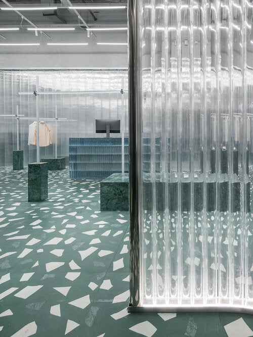 Handcrafted White Irregular Marble Flooring | ML-OT082 丨Mosaic Large Aggregate Terrazzo
