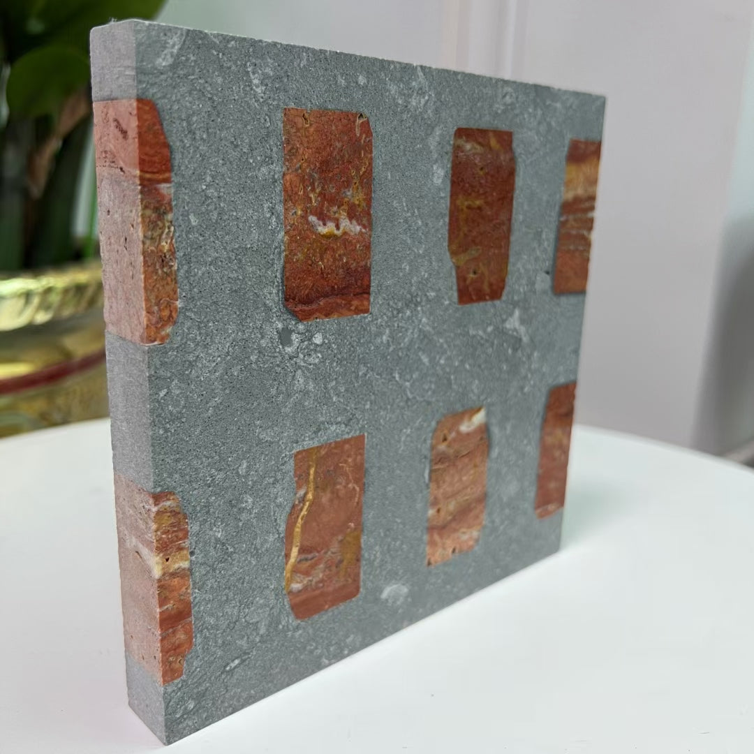 Red Brick Irregular Aggregate Mosaic Panels | ML-OT052 丨Mosaic Large Aggregate Terrazzo